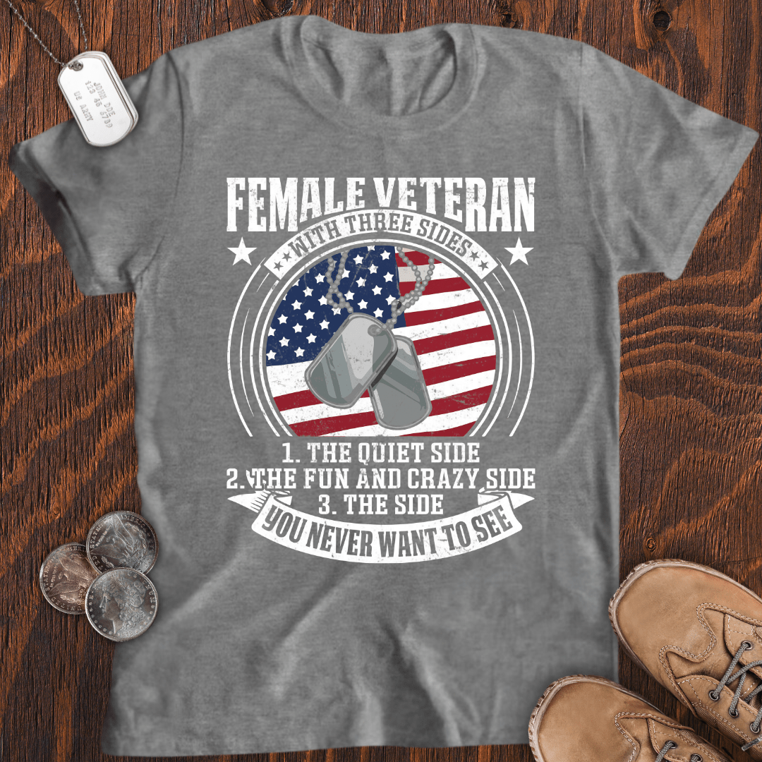 Female Veteran Sides T-Shirt