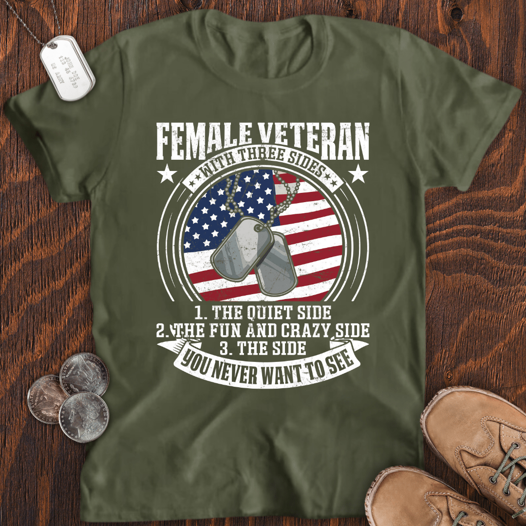 Female Veteran Sides T-Shirt