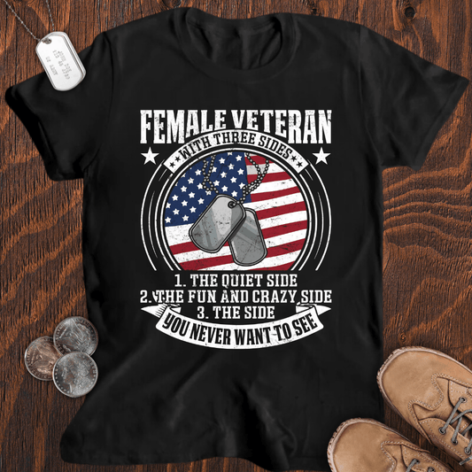 Female Veteran Sides T-Shirt