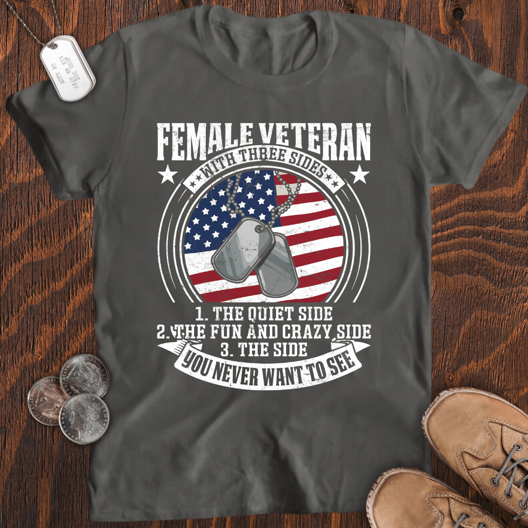 Female Veteran Sides T-Shirt