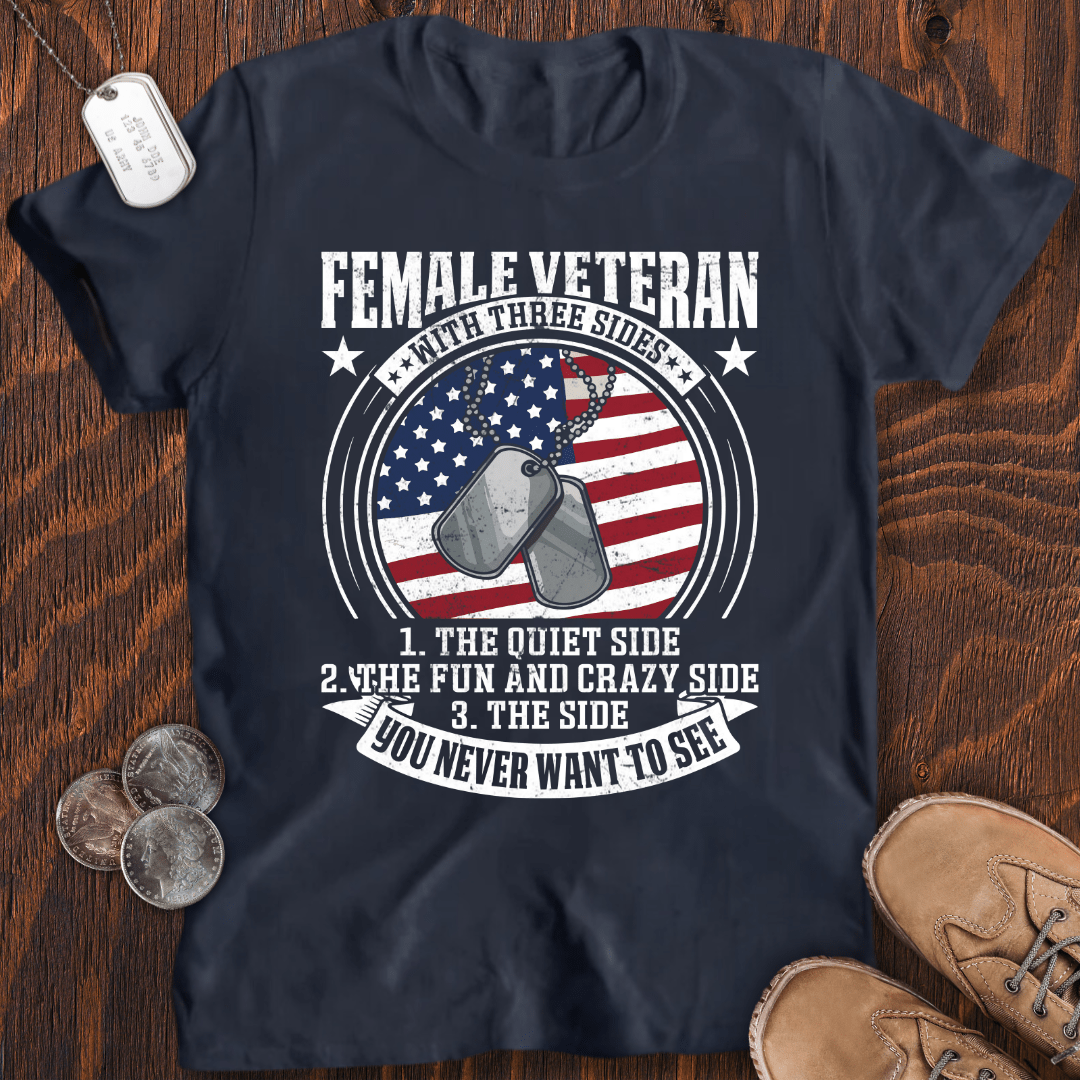 Female Veteran Sides T-Shirt