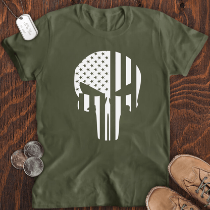 USA Flag Skull T-Shirt