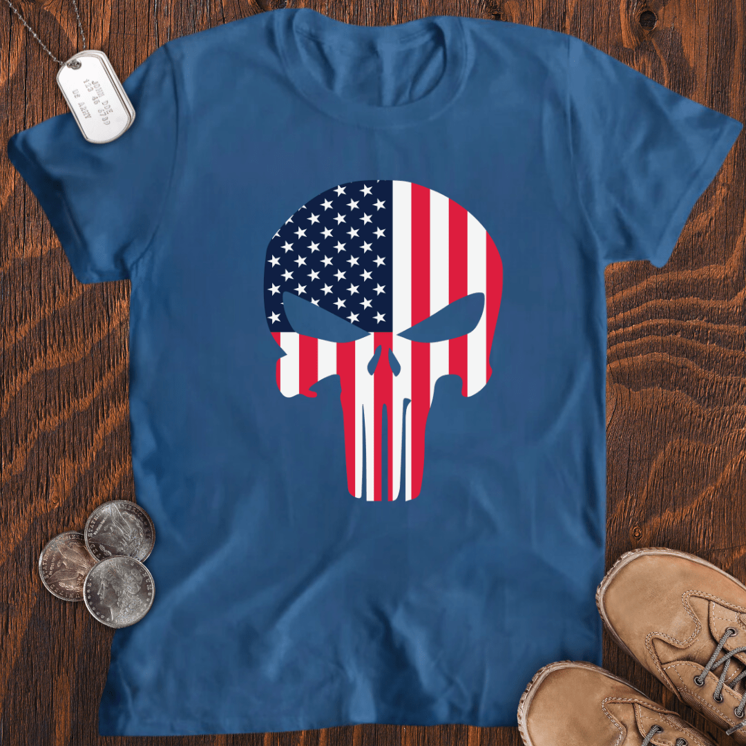 Skull USA Flag T-Shirt