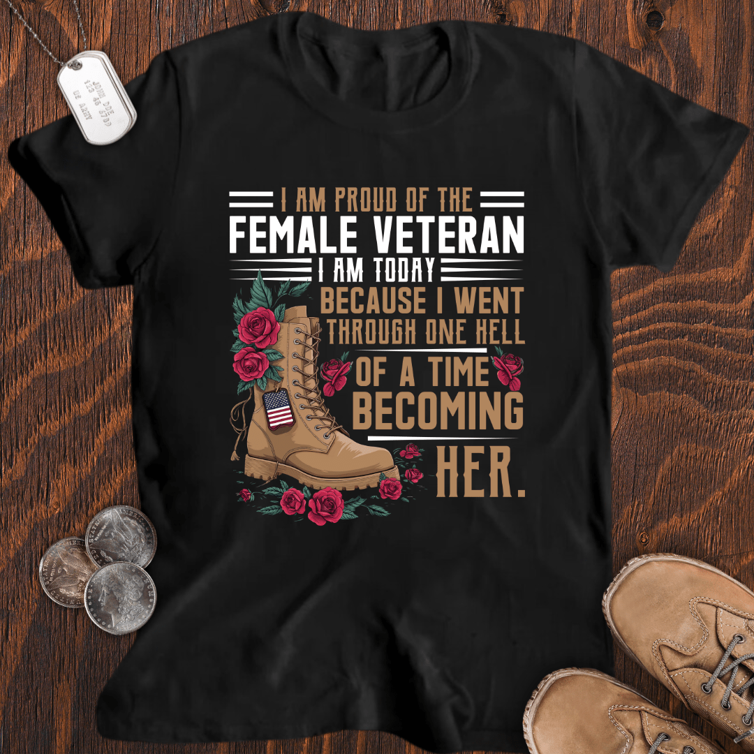 Proud Female Veteran T-Shirt