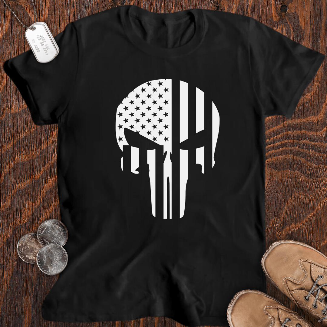 USA Flag Skull T-Shirt