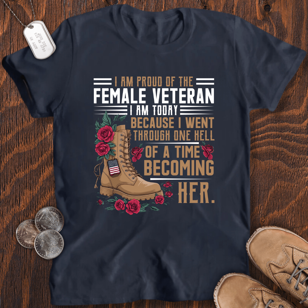 Proud Female Veteran T-Shirt