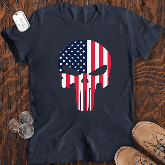 Skull USA Flag T-Shirt