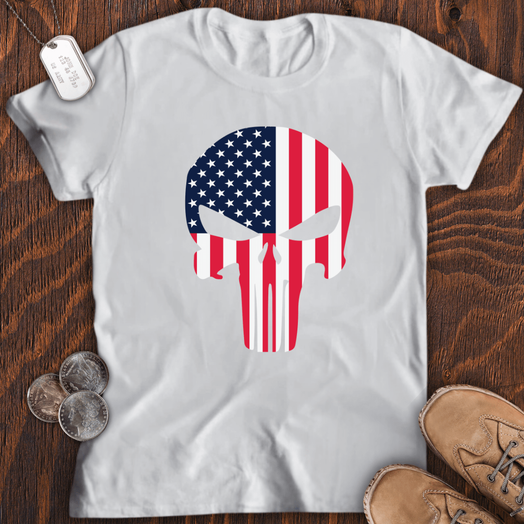 Skull USA Flag T-Shirt