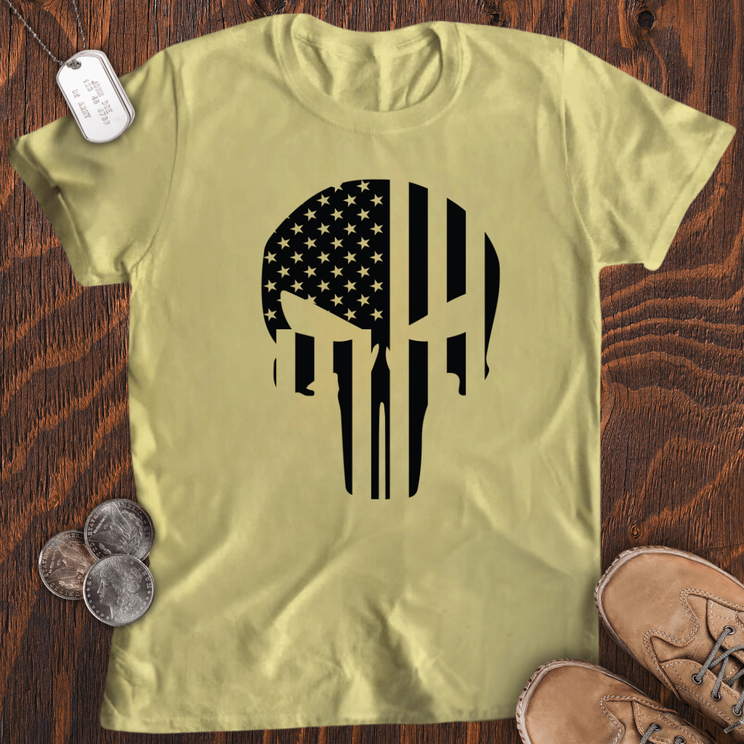 USA Flag Skull T-Shirt