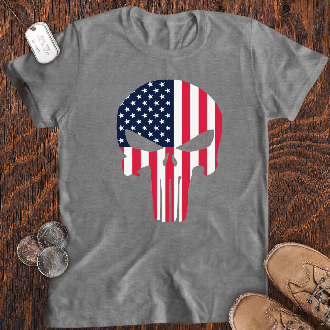 Skull USA Flag T-Shirt