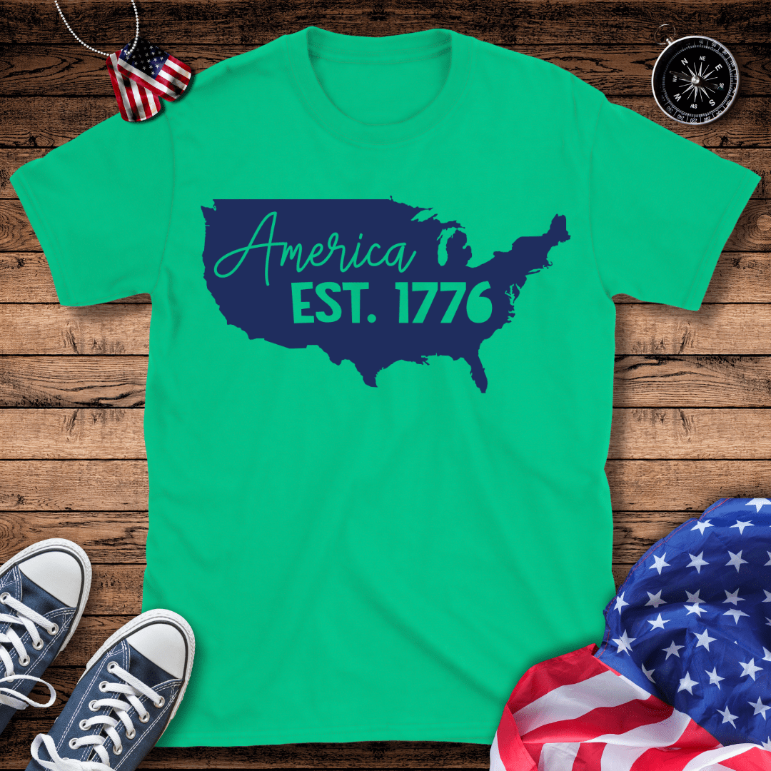 America Est. 1776 Map T-Shirt