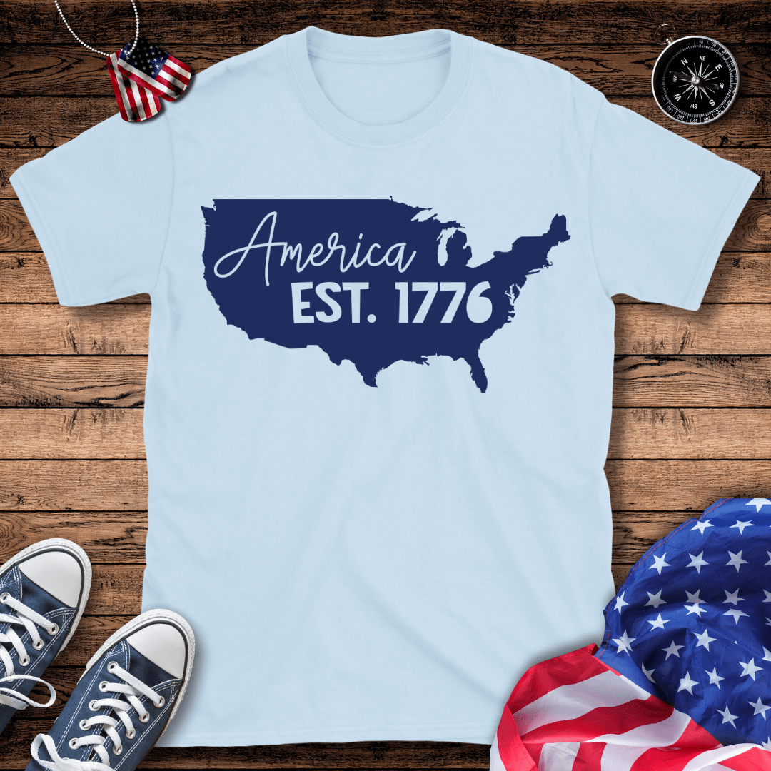 America Est. 1776 Map T-Shirt