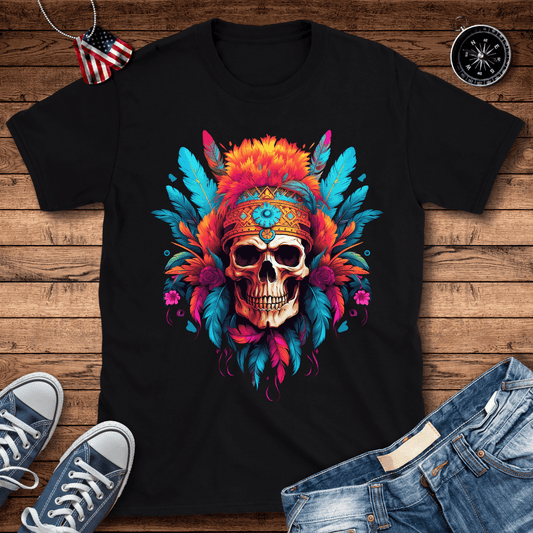 Warrior Chief Skull T-Shirt