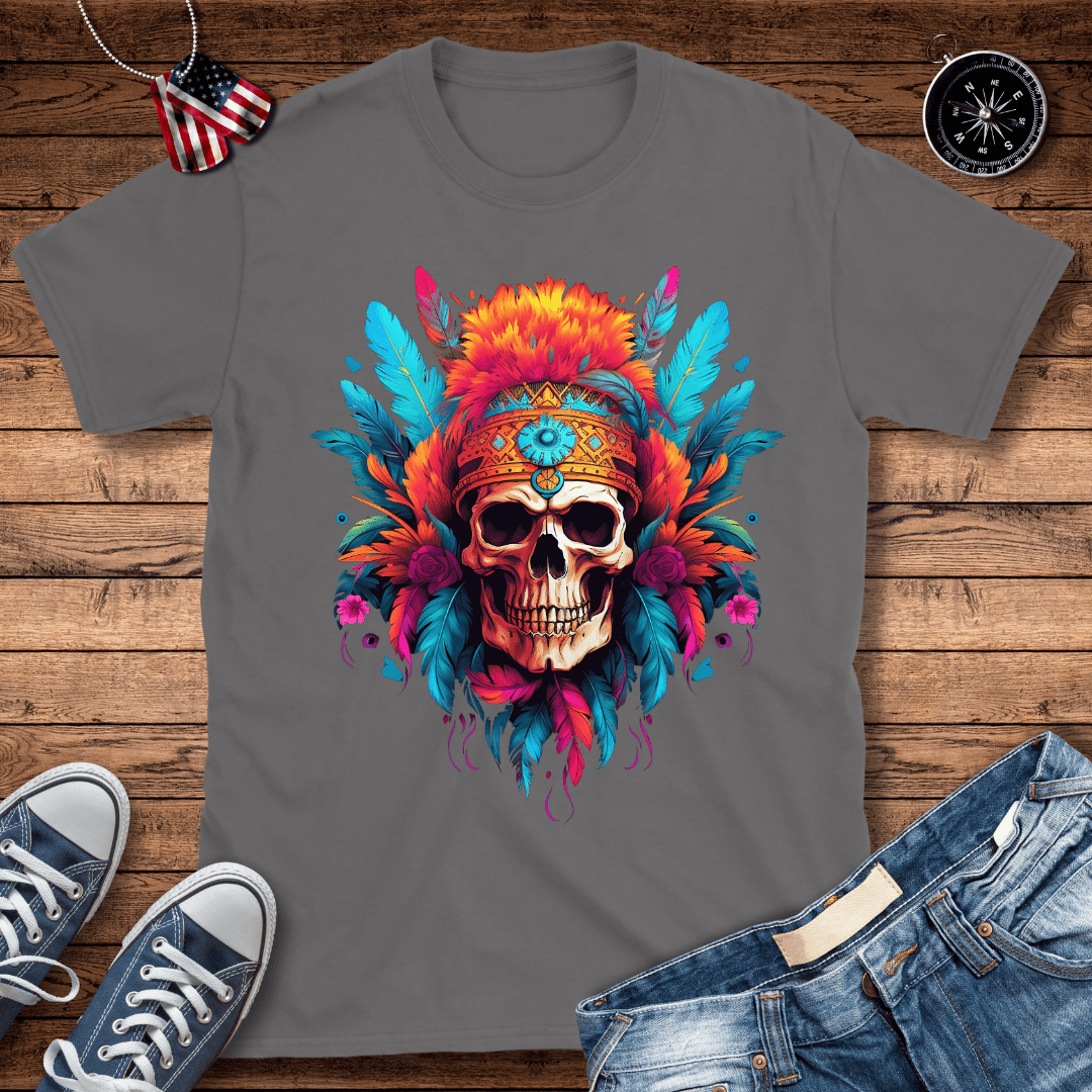 Warrior Chief Skull T-Shirt