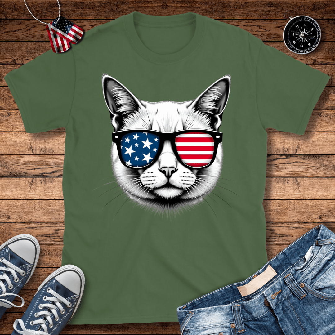 Patriotic Cat T-Shirt