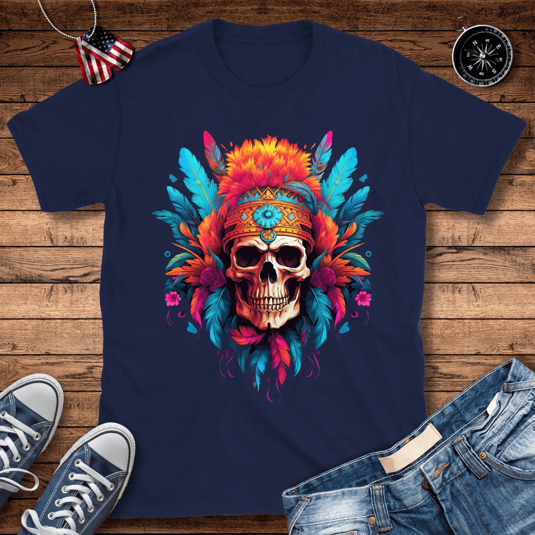 Warrior Chief Skull T-Shirt