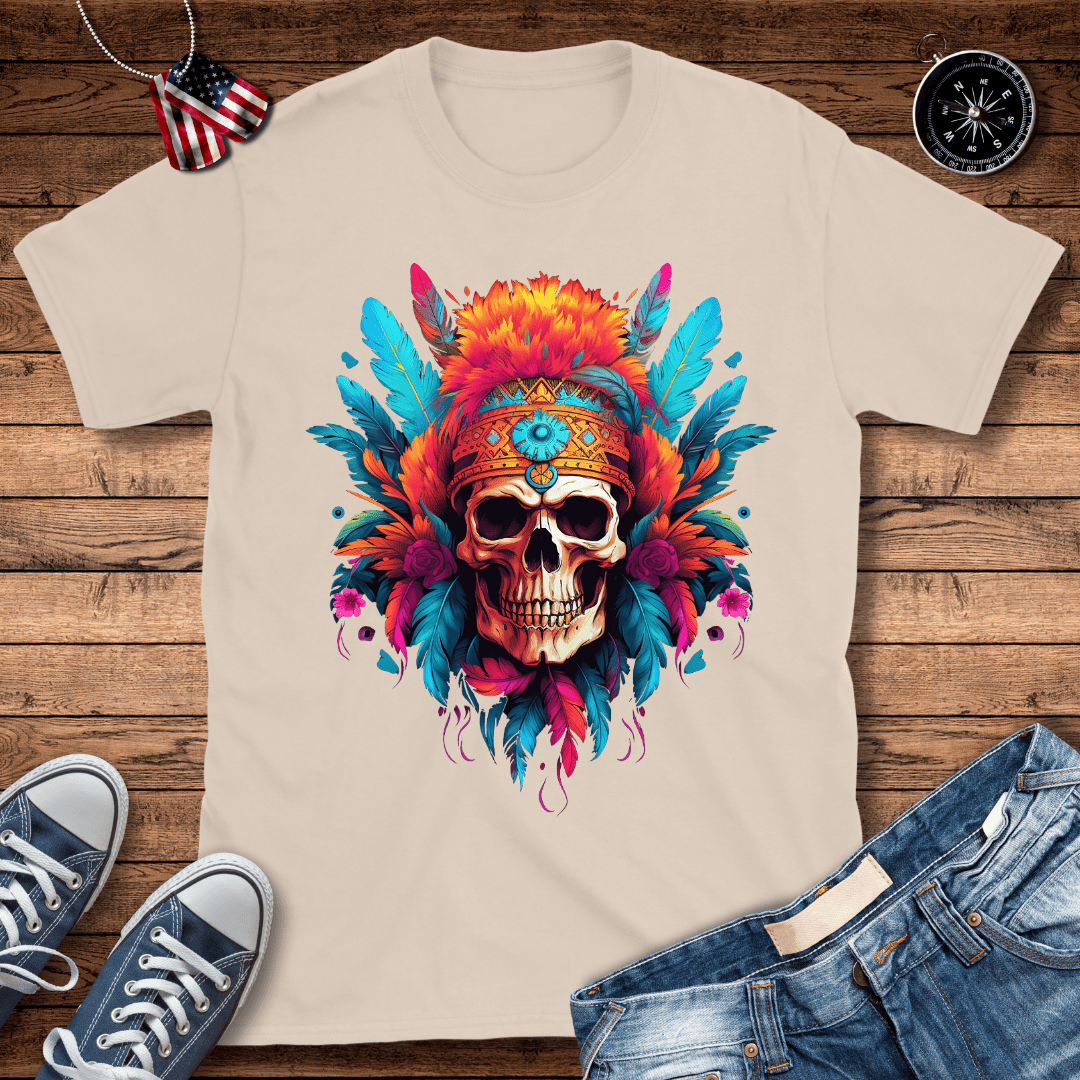 Warrior Chief Skull T-Shirt