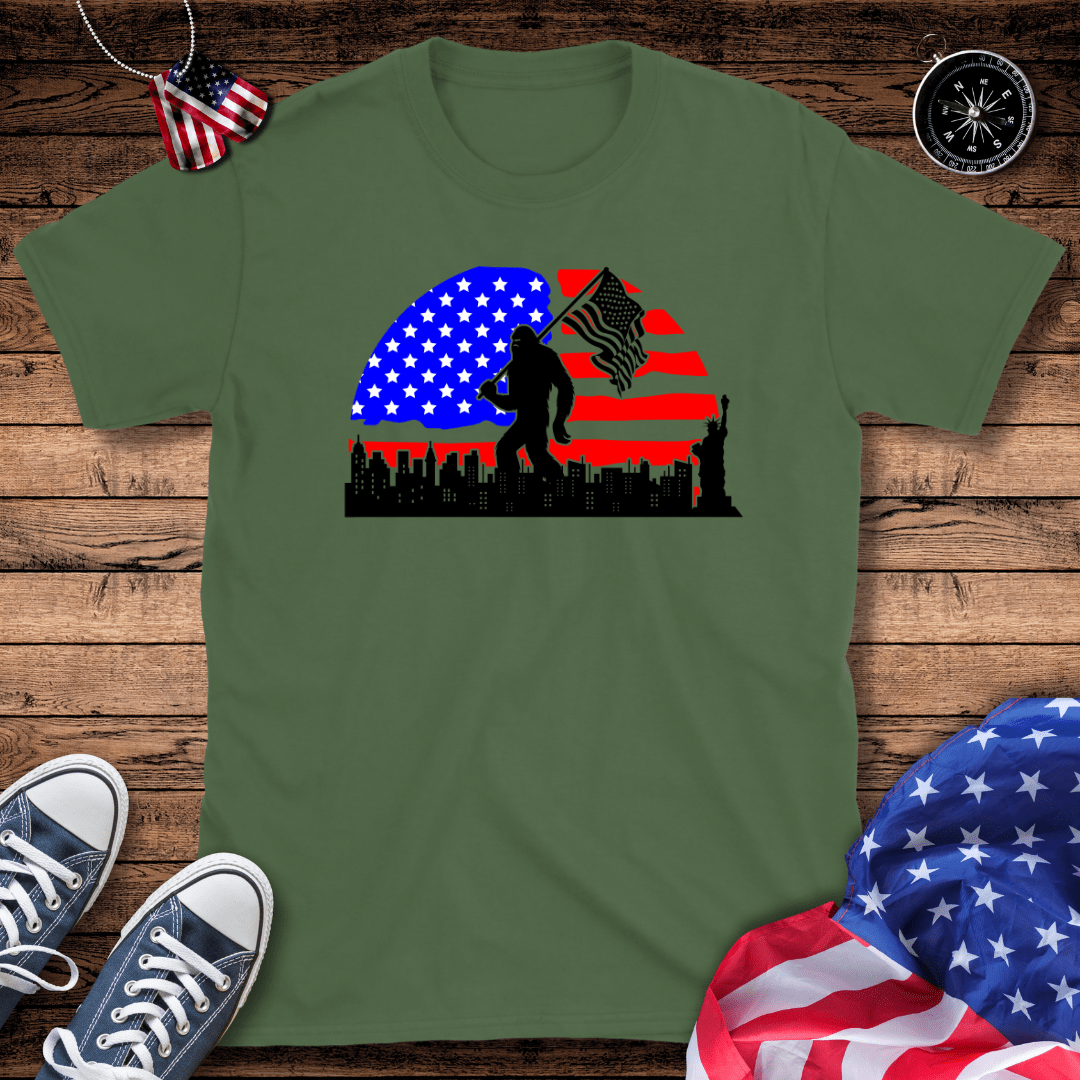 Patriotic Bigfoot V2 T-Shirt