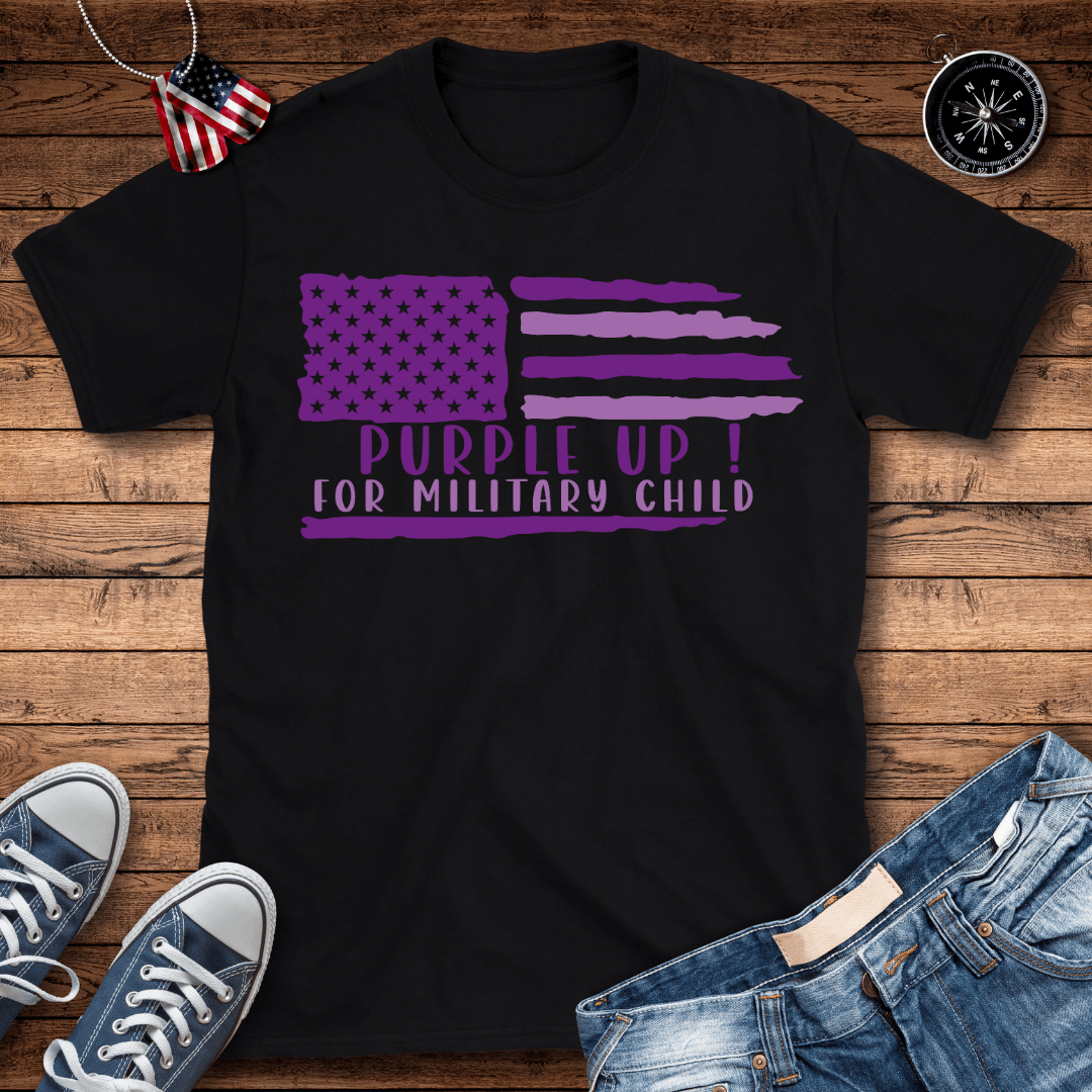 Purple Up Military Flag Child T-Shirt