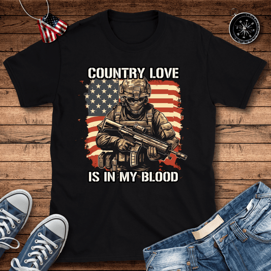 Country Love In My Blood T-Shirt