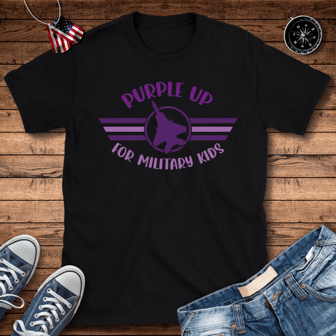 Purple Up Military Kids Jet T-Shirt