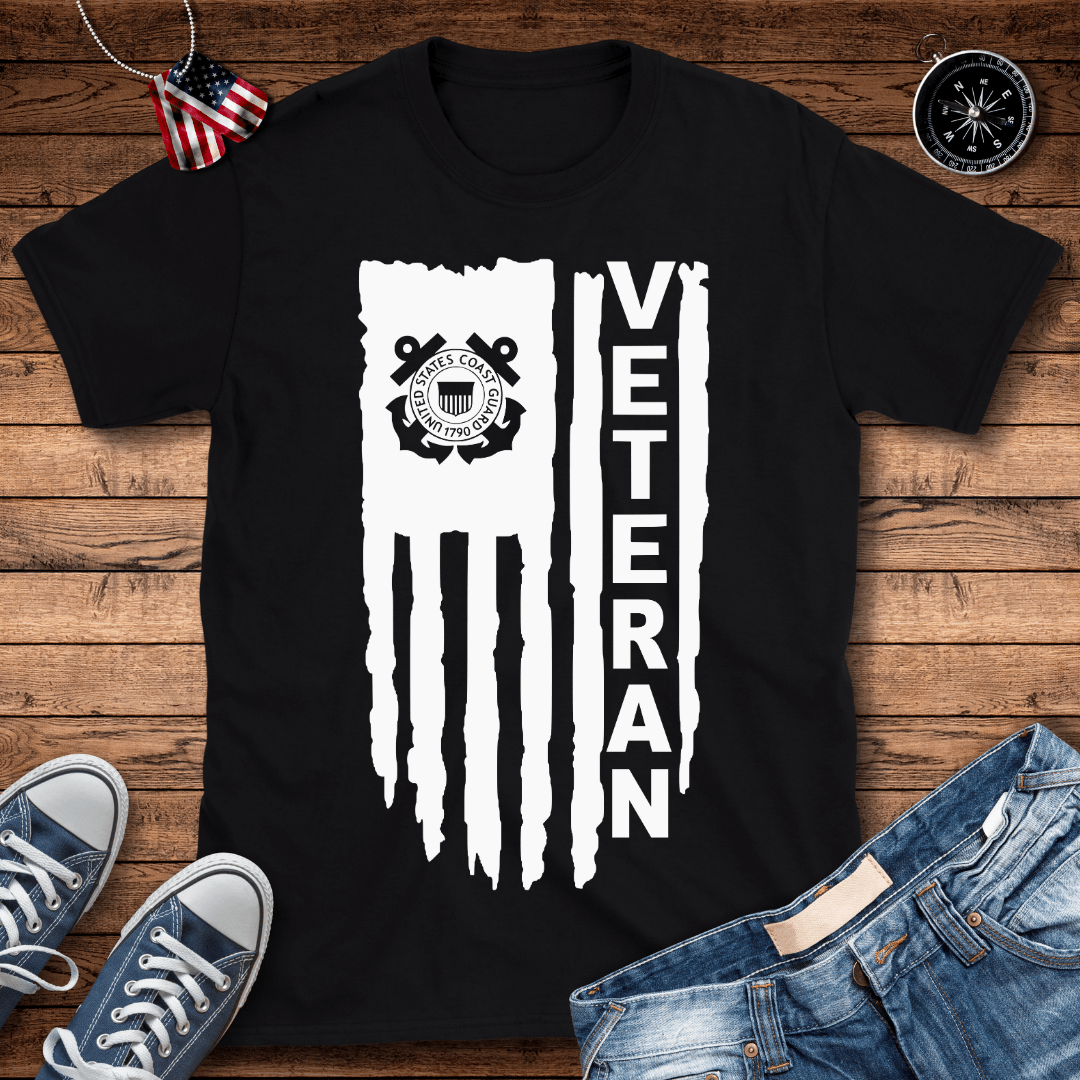 Coast Guard Veteran Flag T-Shirt