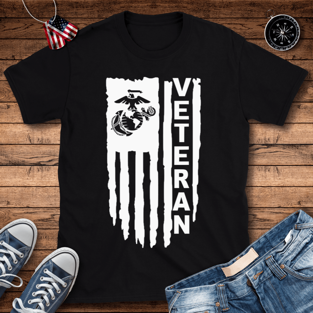 Marines Veteran Flag T-Shirt