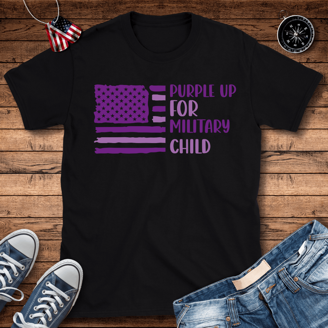 Purple Flag Military Child T-Shirt