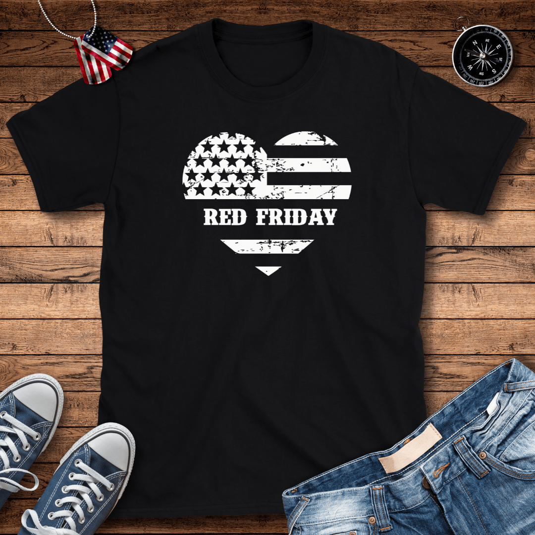 RED Friday Heart T-Shirt