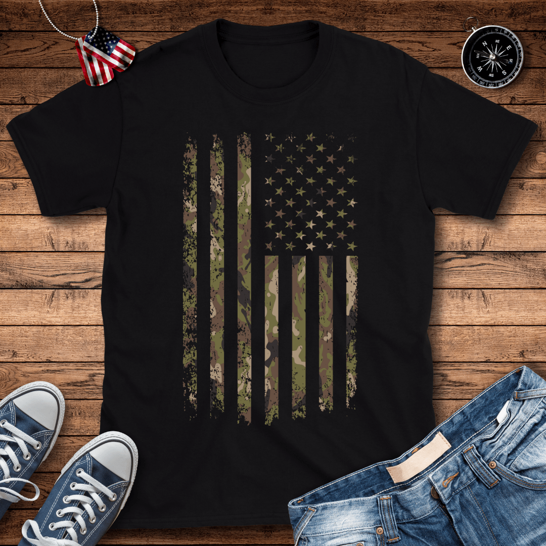 Camouflage USA Flag T-Shirt