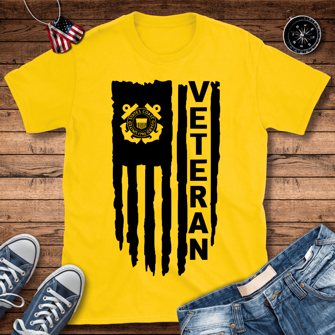 Coast Guard Veteran Flag T-Shirt