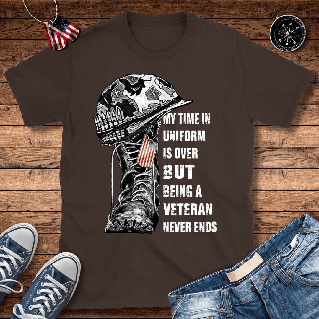 Being A Veteran Never Ends T-Shirt