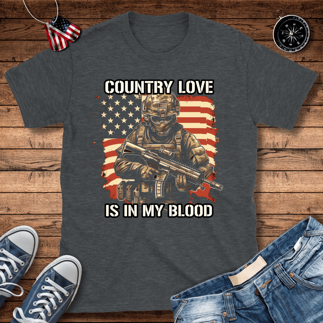 Country Love In My Blood T-Shirt