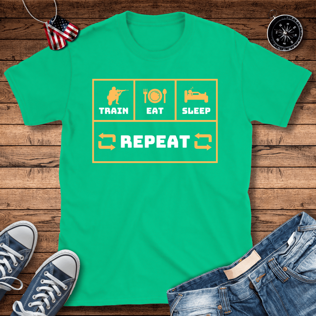 Train Eat Sleep Repeat T-Shirt