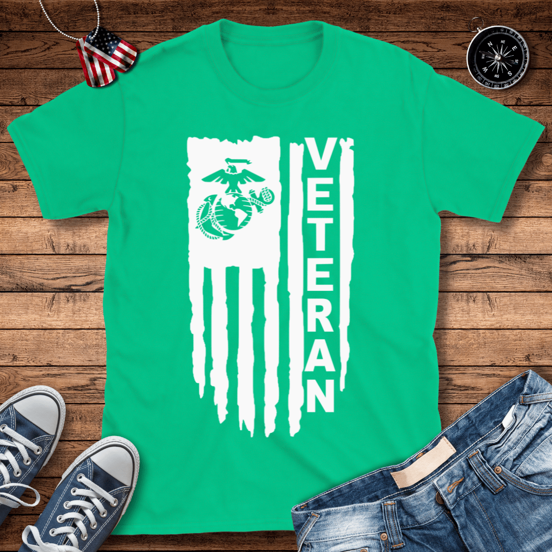 Marines Veteran Flag T-Shirt