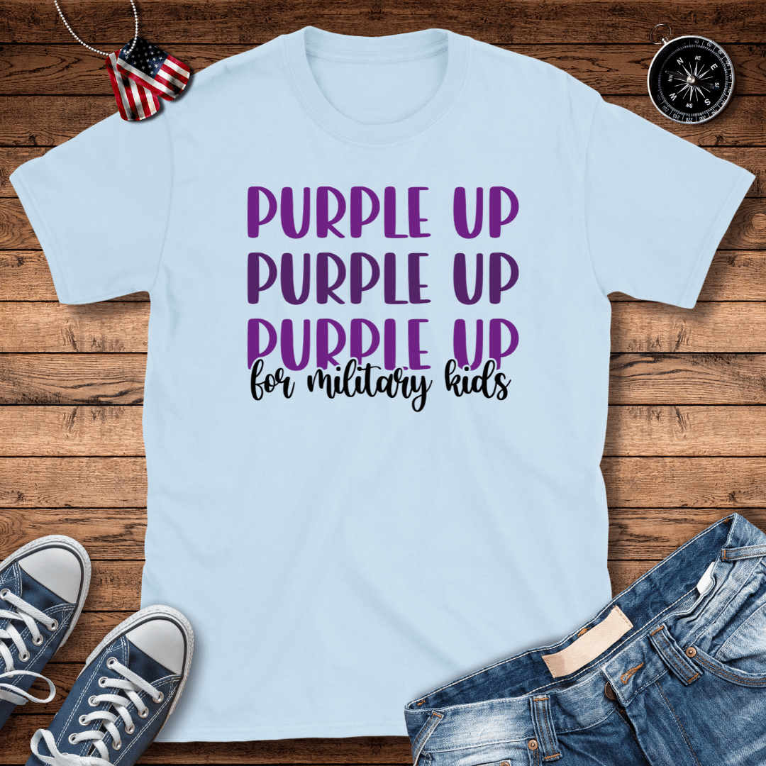 Purple Up Military Kids V2 T-Shirt