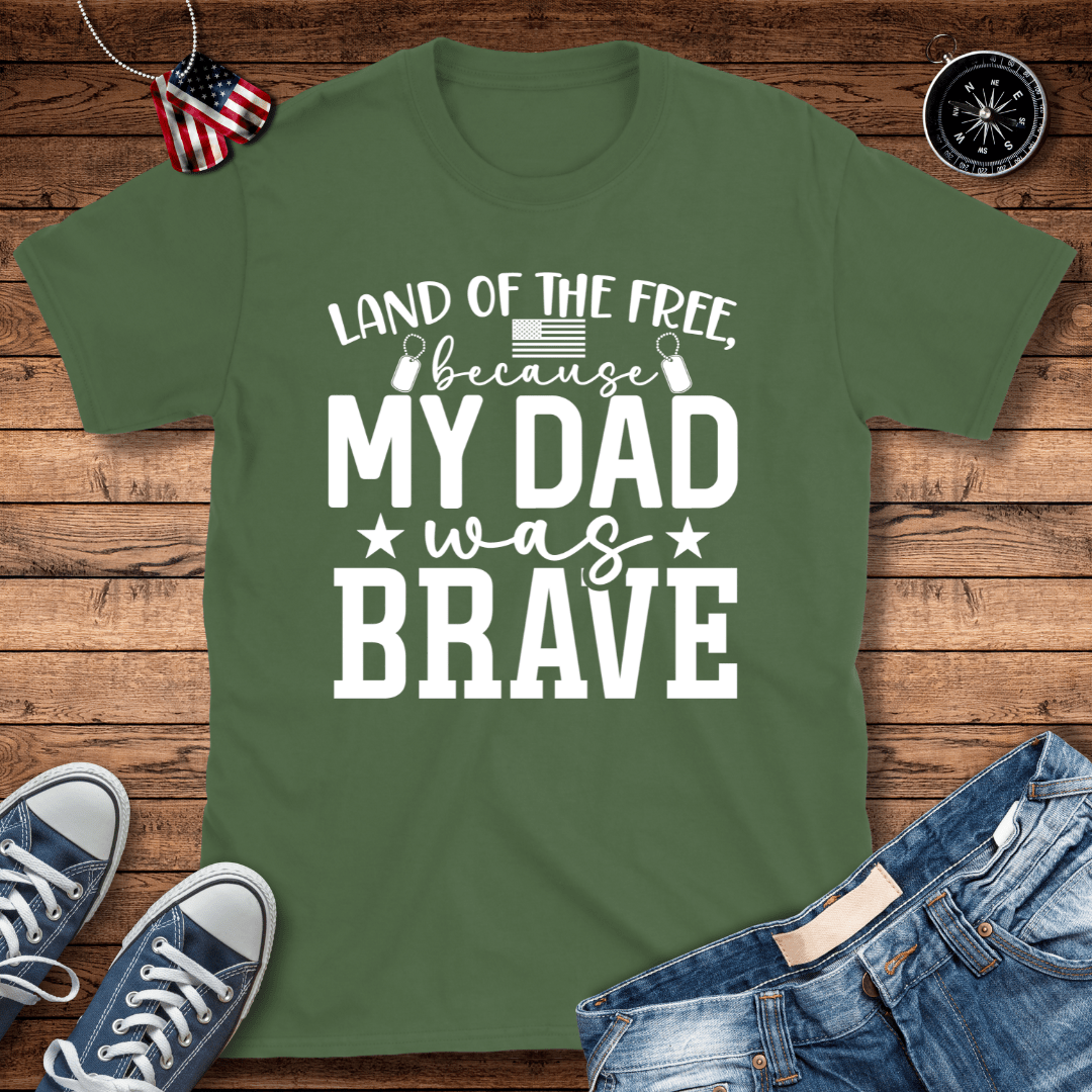 Land Of The Free Dad T-Shirt