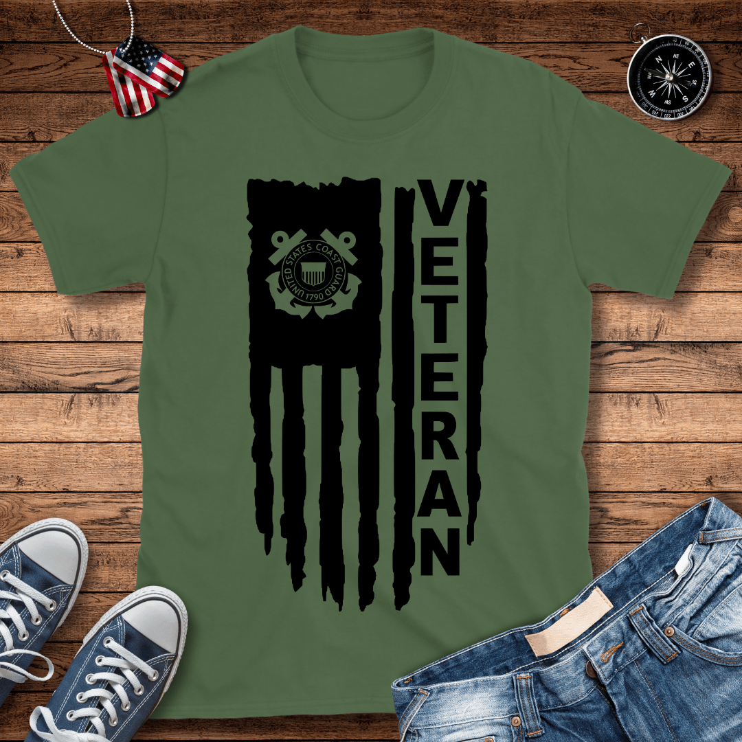 Coast Guard Veteran Flag T-Shirt