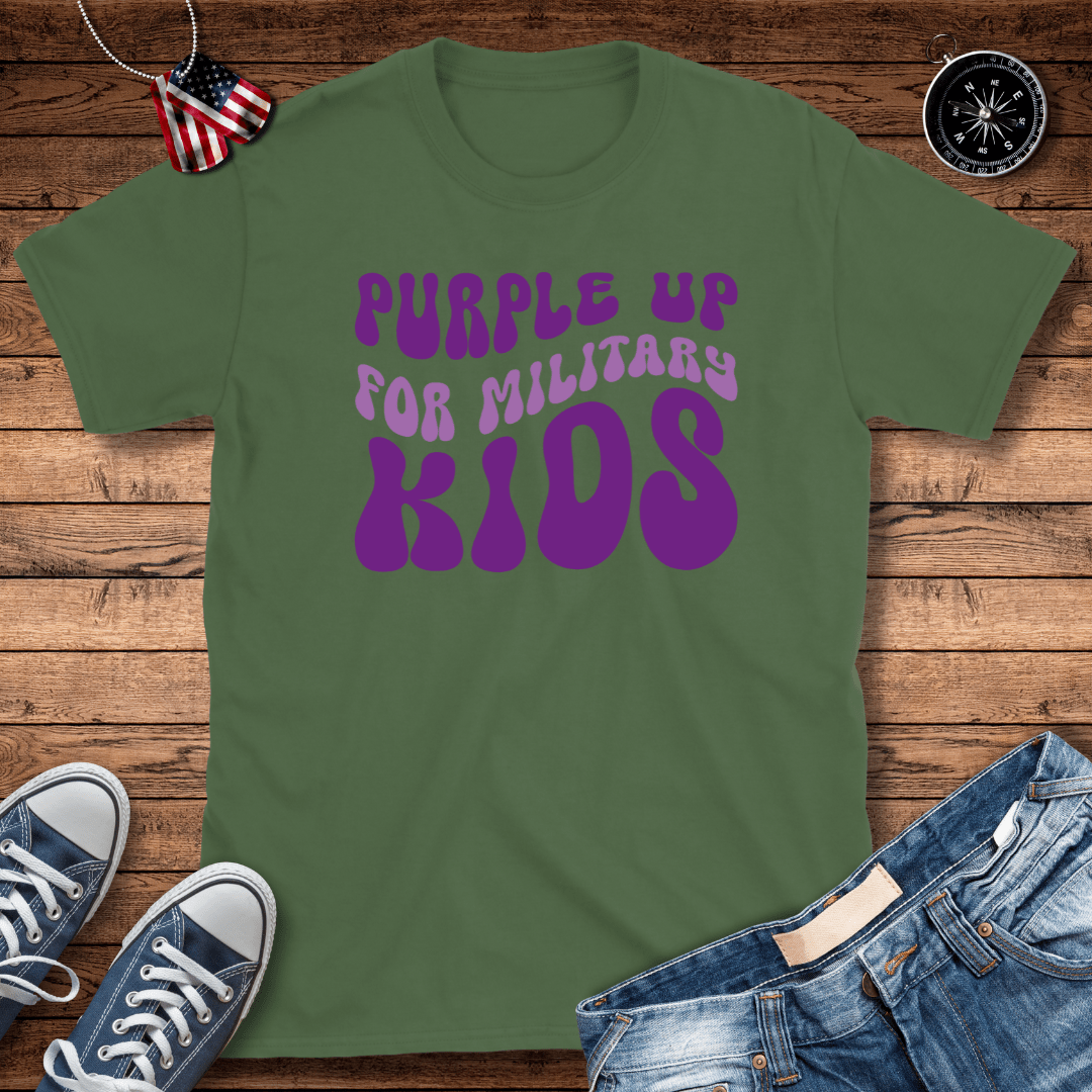 Purple Up Military Kids T-Shirt