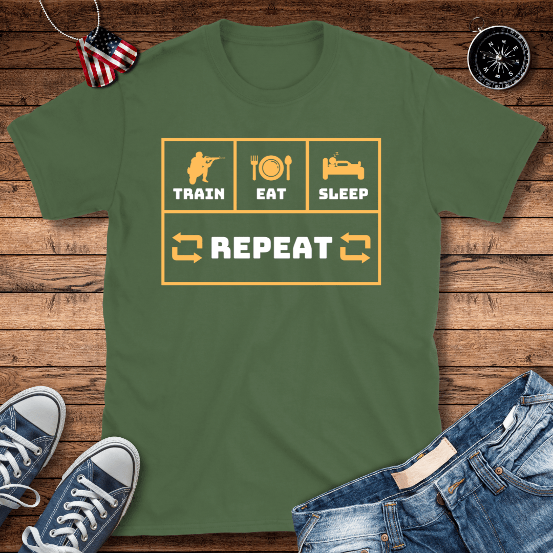 Train Eat Sleep Repeat T-Shirt