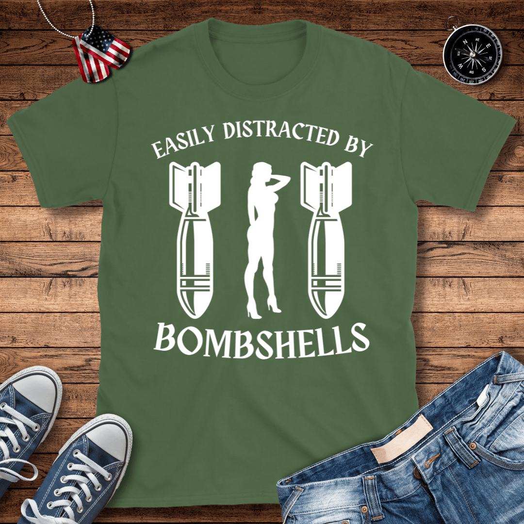 Easily Distracted By Bombshells T-Shirt