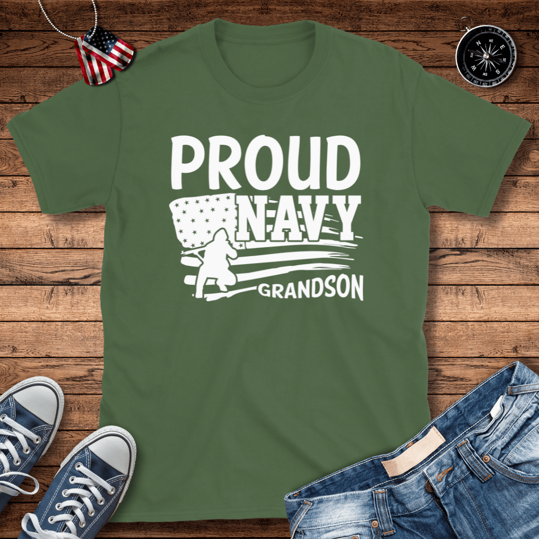 Proud Navy Grandson T-Shirt