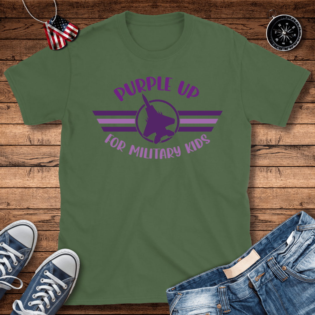 Purple Up Military Kids Jet T-Shirt