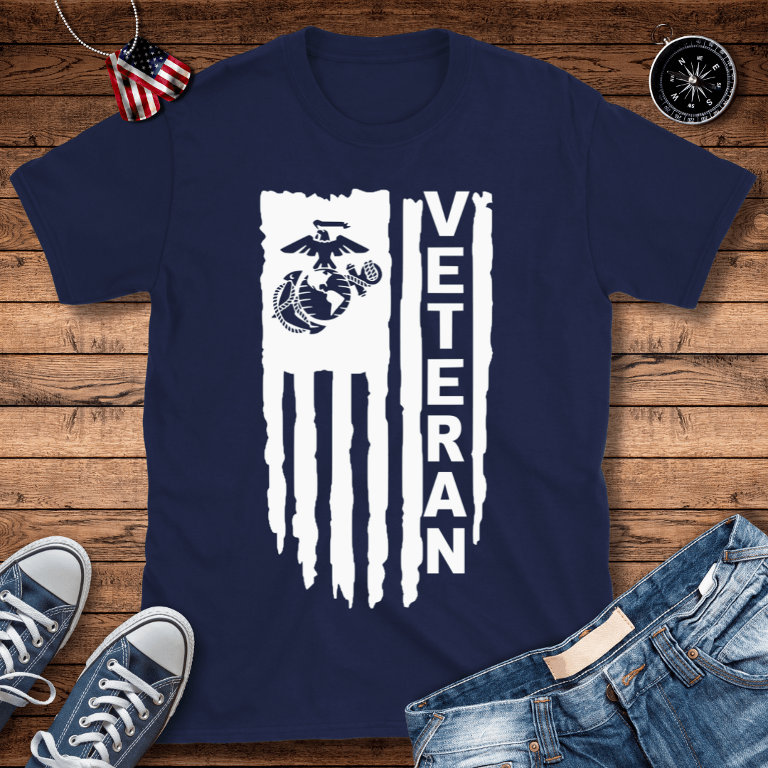 Marines Veteran Flag T-Shirt