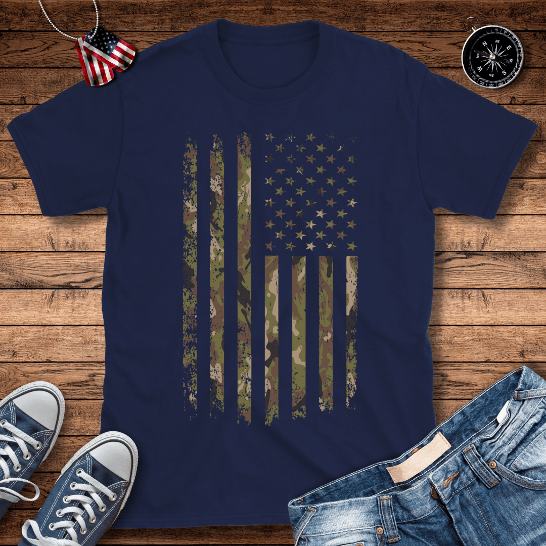 Camouflage USA Flag T-Shirt