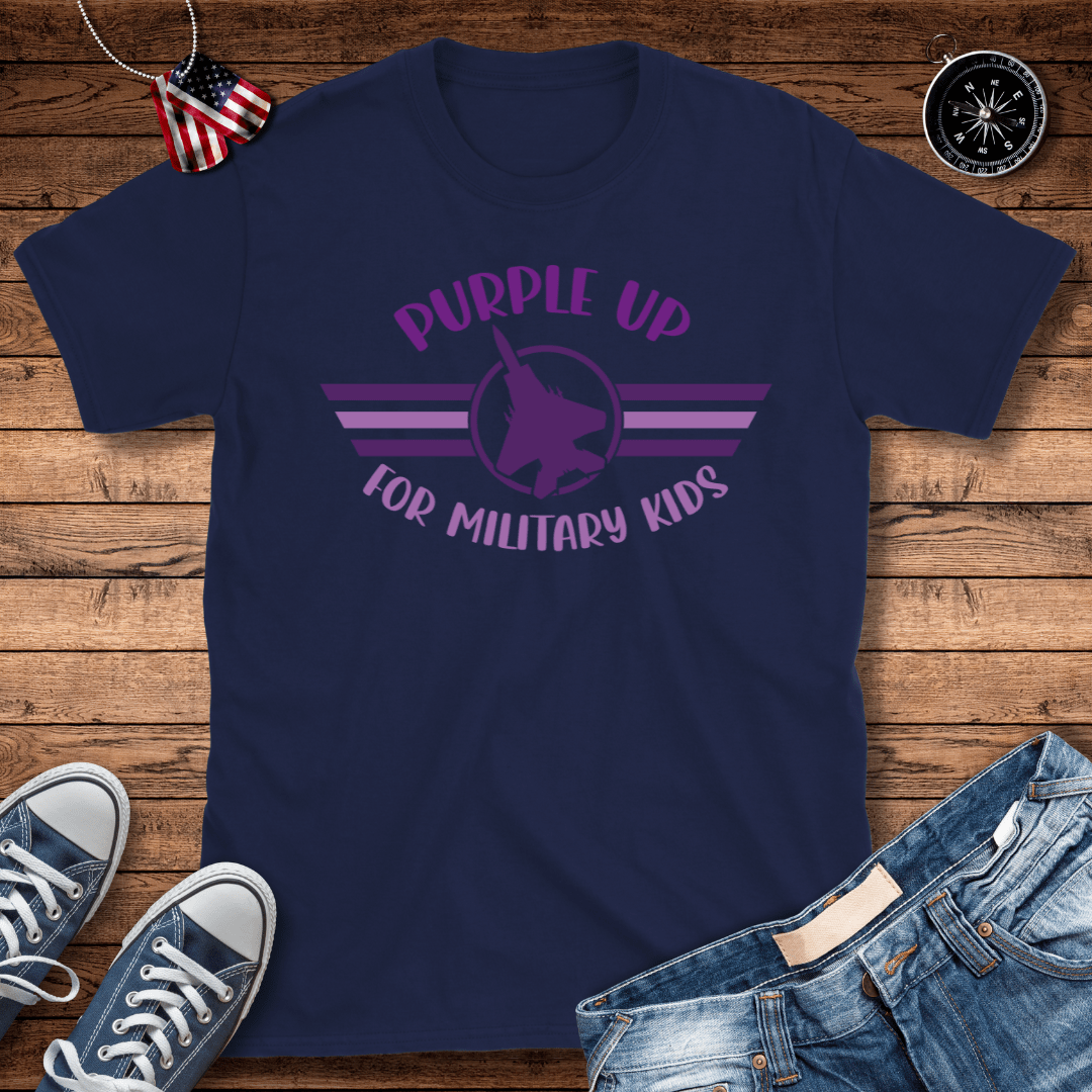 Purple Up Military Kids Jet T-Shirt