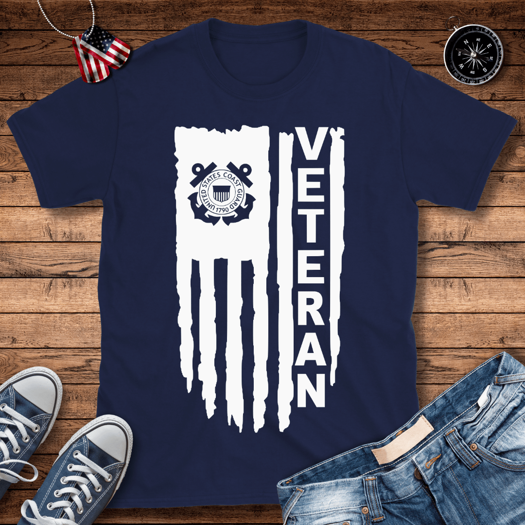 Coast Guard Veteran Flag T-Shirt