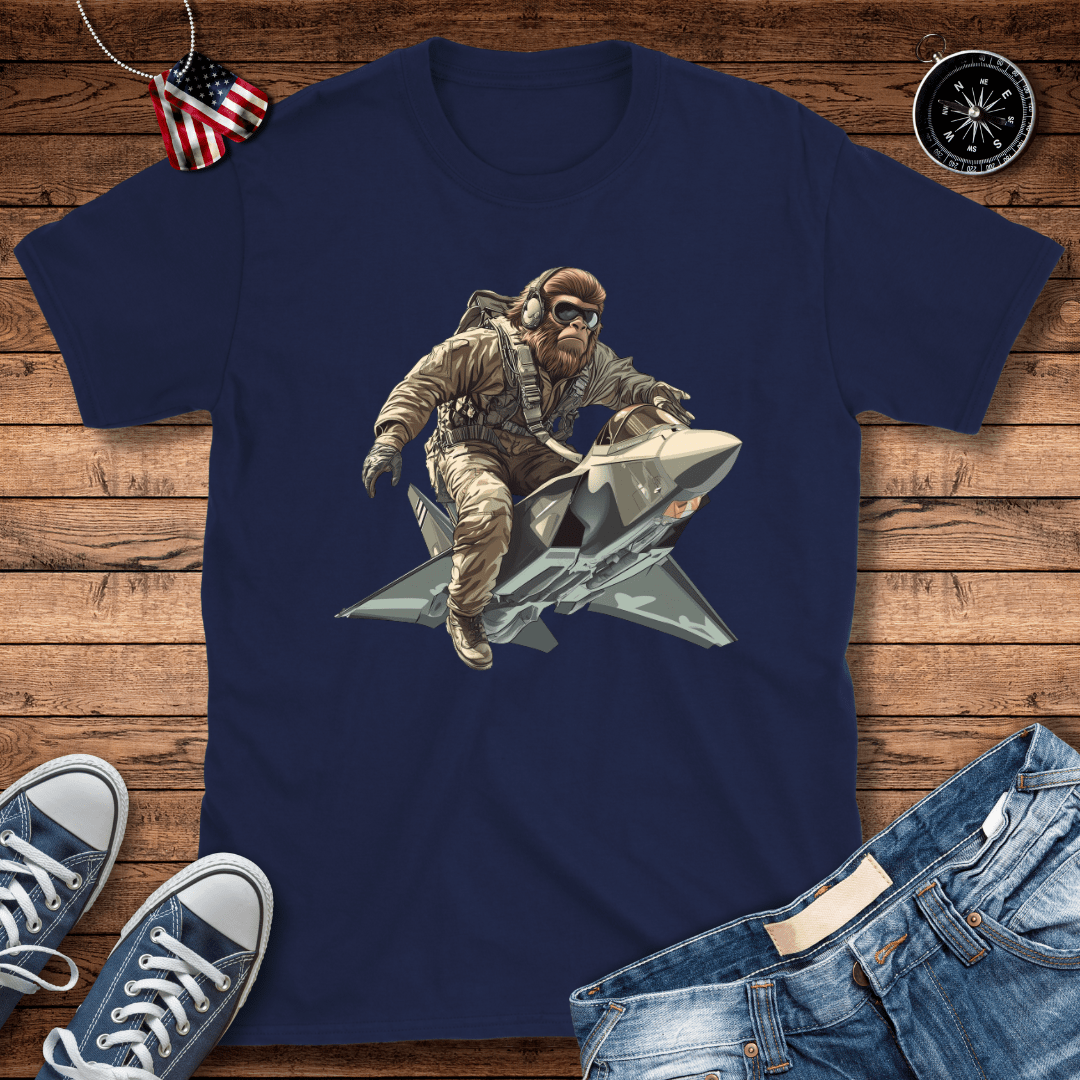 Bigfoot Fighter Jet Warrior T-Shirt