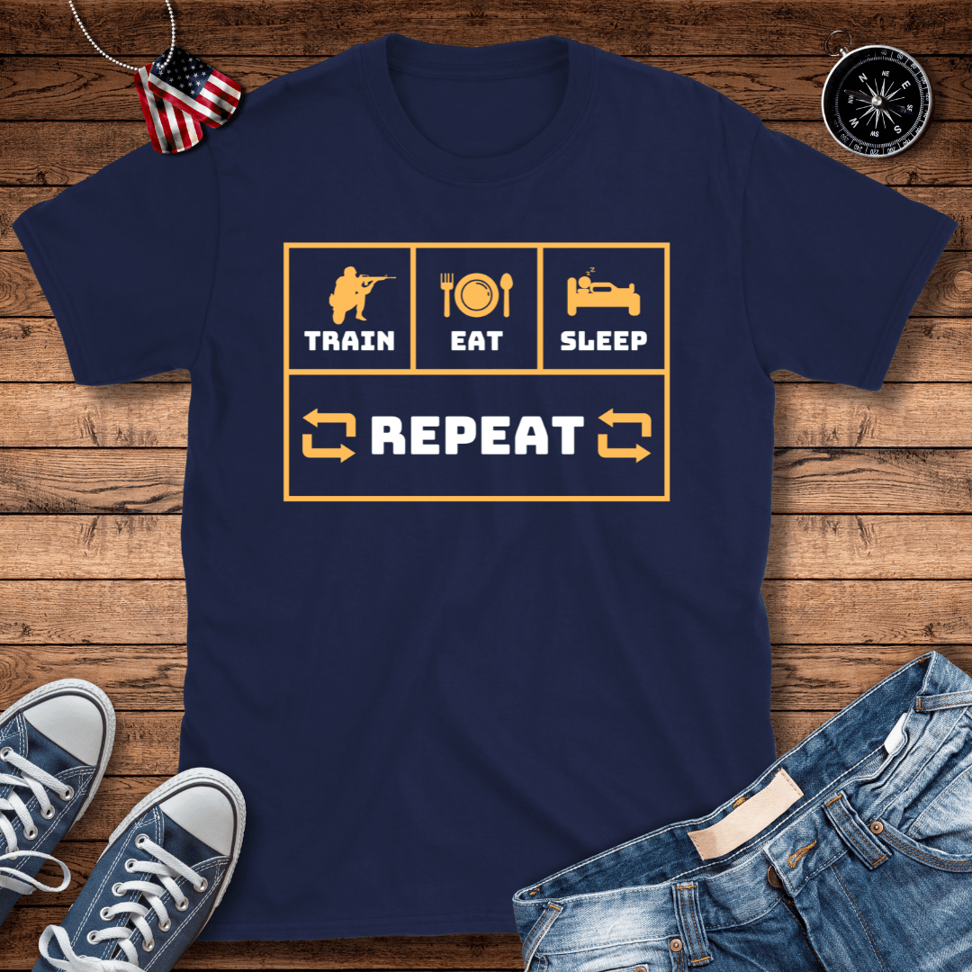 Train Eat Sleep Repeat T-Shirt