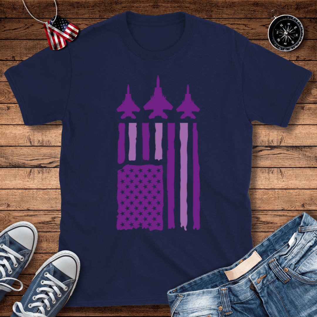 Purple Military Child Jets T-Shirt